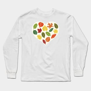 Heartfelt Autumn | White Long Sleeve T-Shirt